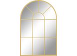 Fortuna Lai Specchio Da Parete Specchio Da Finestra 91 X 60 Cm Decorativo Con Cornice In Metallo Specchio Da Appendere Per Soggiorno Camera Da Letto In Oro
