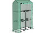 Serra Fortuna Lai Con Scaffali E Porta Scorrevole, Serra In Acciaio Resistente All'inverno, Serra Per Balcone, Giardino, Serra Per Pomodori Con Protezione Uv 100X40X150Cm Serra Per Pomodori Per Ortaggi, Fiori, Piante E Verdure