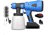 Pistola A Spruzzo Wireless A Colori – 1000 Ml – 3 Modelli Di Spruzzo – Elettrica Hvlp – Per Pareti, Soffitti E Mobili