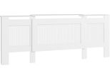 Fortuna Lai Copriradiatore Estraibile Copriradiatore Con Ripiano, Lamelle, Copriradiatore Copertura Per Radiatore Copriradiatore 125-201 X 19 X 81,5 Cm Bianco