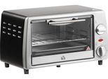 Forno Elettrico Fortuna Lai 10L Temperatura E Timer Regolabili, Grill E Teglia Inclusi, 750W, 36,5X26X22Cm, Argento Nero