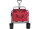 Vidaxl Carrello Manuale Pieghevole Rosso 89 X 63 X 96 Cm Acciaio E Tessuto Oxford
