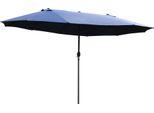 Ombrellone Fortuna Lai Ombrellone Da Giardino Ombrellone Da Mercato Ombrellone Doppio Ombrellone Da Terrazza Con Manovella Blu Ovale 460 X 270 X 240 Cm