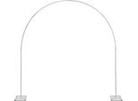 Arco Nuziale - Supporto Per Palloncini In Metallo - Altezza E Larghezza 2,3 M - Ferro Verniciato A Fuoco - Capacità Di Carico 4-5 Kg - Base 25×50 Cm - Bianco