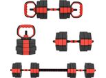 Fortuna Lai Set Di Manubri 4 In 1 Set Di Manubri Corti Manubri Corti Manubri Lunghi Regolabili 25 Kg Per Allenamento Di Forza A Casa