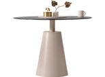 Elegante Tavolo Da Pranzo Rotondo Piano Del Tavolo Nero Base