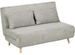 Divano Letto Fortuna Lai, Letto Pieghevole Con Funzione Letto, Cuscini Schienale, Divano Imbottito Con Schienale Regolabile, Effetto Velluto, 141 X 90 X 81 Cm, Grigio