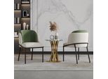 Fortuna Lai 2 St Sedia Moderna Con Gambe Inclinate E Piedini Regolabili, Ideale Per Soggiorno, Ufficio Open Space, Sala Da Pranzo (Beige+Verde)