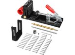 Dima Per Fori Obliqui Nel Legno - Kit XK4-A Pocket Hole Jig - Guida Di Foratura Da 9,5 Mm - Lega Di Alluminio E Rame - Per Il Fai Da Te - Indigo