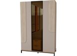 Elegante Armadio In Vetro Beige Armadio Contenitore Armadio Per Camera Da Letto