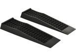Fortuna Lai Set Di 2 Rampe Di Accesso Rampe Di Soglia Rampe Per Cordoli Rampe In Gomma 70X20X8 Cm Nere Per Auto, Sedie A Rotelle E Altro