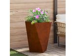 Maison Exclusive - Vaso Da Fiori Ruggine 50 X 50 X 75 Cm Acciaio Resistente Alle Intemperie