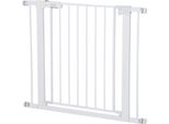 Fortuna Lai Barriera Di Sicurezza, Montaggio Senza Forature, Larghezza Regolabile 75-96 Cm, Apertura Con Una Sola Mano, Metallo, Bianco, Chiusura Automatica Barriera Di Sicurezza Per Bambini
