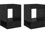 Vidaxl Tavolino 2 Pezzi Effetto Rovere Nero 40 X 40 X 56 Cm