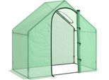 Serra In Plastica Fortuna Lai Serra Per Pomodori 180X100X168 Cm Con Finestra E Porta, Serra In Acciaio E Pvc Per Giardino