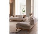 Set Divani Moderno Divano A 3 Posti Beige Lussuoso Divano Imbottito 2 Pezzi