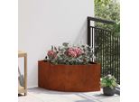Maison Exclusive - Fioriera Angolare Arrugginita 60 X 60 X 35 Cm Acciaio Resistente Alle Intemperie