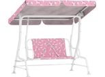 Aiyaplay Altalena Hollywood Per Bambini, Altalena A 2 Posti Altalena Da Giardino Con Tettuccio Parasole Regolabile, Cintura Di Sicurezza, Panca Altalena Per Giardino Terrazza Per Bambini Dai 3 Ai 6 Anni Fino A 60 Kg Rosa
