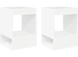 Vidaxl Tavolino 2 Pezzi Bianco 40 X 40 X 56 Cm Materiale Ligneo