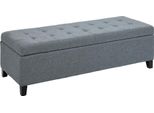 Fortuna Lai Panca Imbottita Con Vano Contenitore Panca Letto Con Coperchio Effetto Lino Panca Contenitore Panca Contenitore Per Soggiorno Camera Da Letto Grigio