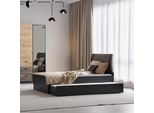 Letto Singolo Moderno Marrone Letto Imbottito Di Design Struttura In Legno Mobili