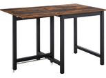 Tavolo Da Pranzo Allungabile Fortuna Lai, Tavolo Da Cucina Pieghevole Con Rotelle, Tavolo Pieghevole In Metallo, Portata Massima 20 Kg, Per Cucina, Sala Da Pranzo, 118 X 70 X 76,5 Cm, Marrone |