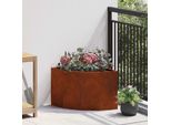 Maison Exclusive - Fioriera Angolare Arrugginita 45 X 45 X 35 Cm Acciaio Resistente Alle Intemperie