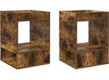 Vidaxl Tavolino 2 Pezzi Rovere Affumicato 40 X 40 X 56 Cm
