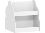 Fortuna Lai Scaffale Per Bambini, Libreria A 2 Ripiani Con Ruote, 4 Ripiani, Per Cameretta, Sala Giochi, 54X50X56 Cm, Bianco