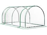 Serra Fortuna Lai, Serra Con Porta, Semenzaio, Serra Per Piante, Coltivazione Di Piante, Acciaio, Plastica, 200 X 100 X 80 Cm, Verde
