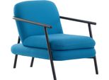 Elegante Set Divano Blu Divano Imbottito Di Design 2 Poltrone In Tessuto