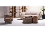 Moderno Salotto Beige Set Di Sedute Imbottite Poltrona Tessile A 3 Posti