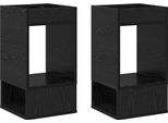 Vidaxl Tavolino 2 Pezzi Effetto Rovere Nero 30 X 30 X 56 Cm
