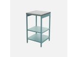 Mobile Da Esterno In Acciaio Con 2 Ripiani, 49Cm, Blu Grigio