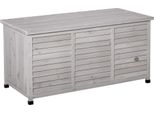 Fortuna Lai Armadio Da Giardino Ripostiglio Per Attrezzi Armadietto Per Attrezzi Resistente All'acqua Legno Di Abete Resistente Spazio Ampio 127 X 56 X 60 Cm Grigio