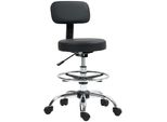 Sedia Da Ufficio Fortuna Lai, Sedia Da Disegno Ergonomica, Sedia Da Computer Regolabile In Altezza Con Poggiapiedi, Sedia Da Scrivania, Sedia Girevole Per Soggiorno, Ufficio, Pelle Finta, Nera