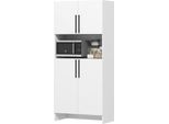 Fortuna Lai Mobile Da Cucina, Dispensa Per Cucina, Soggiorno, Sala Da Pranzo, Armadi, Scaffali, Ripiano Per Microonde, Pannello Truciolare, Bianco