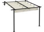 Fortuna Lai Padiglione 3 X 3 M Pergola Resistente Al Vento, Copertura Per Terrazza Con Tetto Regolabile, Ideale Per Giardino E Terrazza, Colore Crema