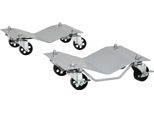 Fortuna Lai Sollevatore Da Manovra 2 Pezzi Ausilio Di Manovra Per Il Cambio Gomme Martinetto Con 4 Rotelle Grigio 40,5X30X13,5 Cm Per Auto E Officina