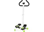 Fortuna Lai Stepper Fitness Swing Stepper Con Schermo Lcd E Maniglia, Cyclette Da Casa Fino A 100 Kg, Acciaio Abs, Verde, 55 X 44 X 108 Cm