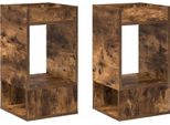 Vidaxl Tavolino 2 Pezzi Rovere Affumicato 30 X 30 X 56 Cm