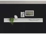 Wandboard Home Affaire "Carat, Modernes Wandregal, Wandhalter Mit Ablagefach, 217 Cm Breit", Weiß (Weiß, Weiß Hochglanz), B:217Cm H:22Cm T:18Cm, Holzwerkstoff, Regale, Wandboard, Vielseitig Einsetzbares HäNgeregal, In Weiß Hochglanz