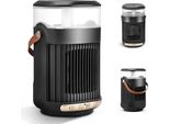 Riscaldatore Alogeno A Infrarossi - Termoventilatore A Risparmio Energetico - 2 Livelli Di Riscaldamento - Riscaldamento Rapido - Umidificatore - Effetto Fiamma Led - Nero