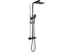 Sistema Doccia - Miscelatore Termostatico - Doccia A Pioggia - Doccetta - Acciaio Inox - Nero