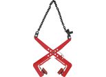 Pinza Per Sollevare Pietre - Pinza Per Pietre - Apertura Regolabile 30-51 Cm - Elevata Capacità Di Carico - Professionale - Rosso