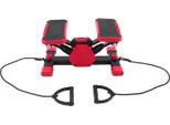 Pedalatore Portatile - Mini Stepper - Stepper Per Scale - Con Bande Elastiche Di Resistenza - Allenamento Della Forza - Allenamento Completo Per Tutto Il Corpo - Rosso