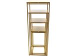 Portafiori In Metallo - Set Di 4 Portavasi Quadrati/Decorazioni Da Tavola - Design Geometrico - Per Matrimoni E Tavoli - Supporto Da Terra - Oro