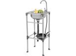 Lavello Da Cucina Indipendente - Lavello Mobile - Acciaio Inossidabile 304 - Con Rubinetto - Vasca Singola - Due Fori - Sistema Di Scarico - 42×37×83 Cm - Argento