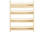 Libreria Per Bambini - KMB08-K-N - 4 Ripiani - Legno - 60×80×12 Cm - Per Cameretta - Da Montare - Marrone Caffè