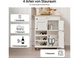 Carrello Di Servizio/Carrello Da Cucina - Modello FKW45 - Indipendente - Legno - Per Cucina/Soggiorno/Sala Da Pranzo - Richiede Assemblaggio - Avorio
